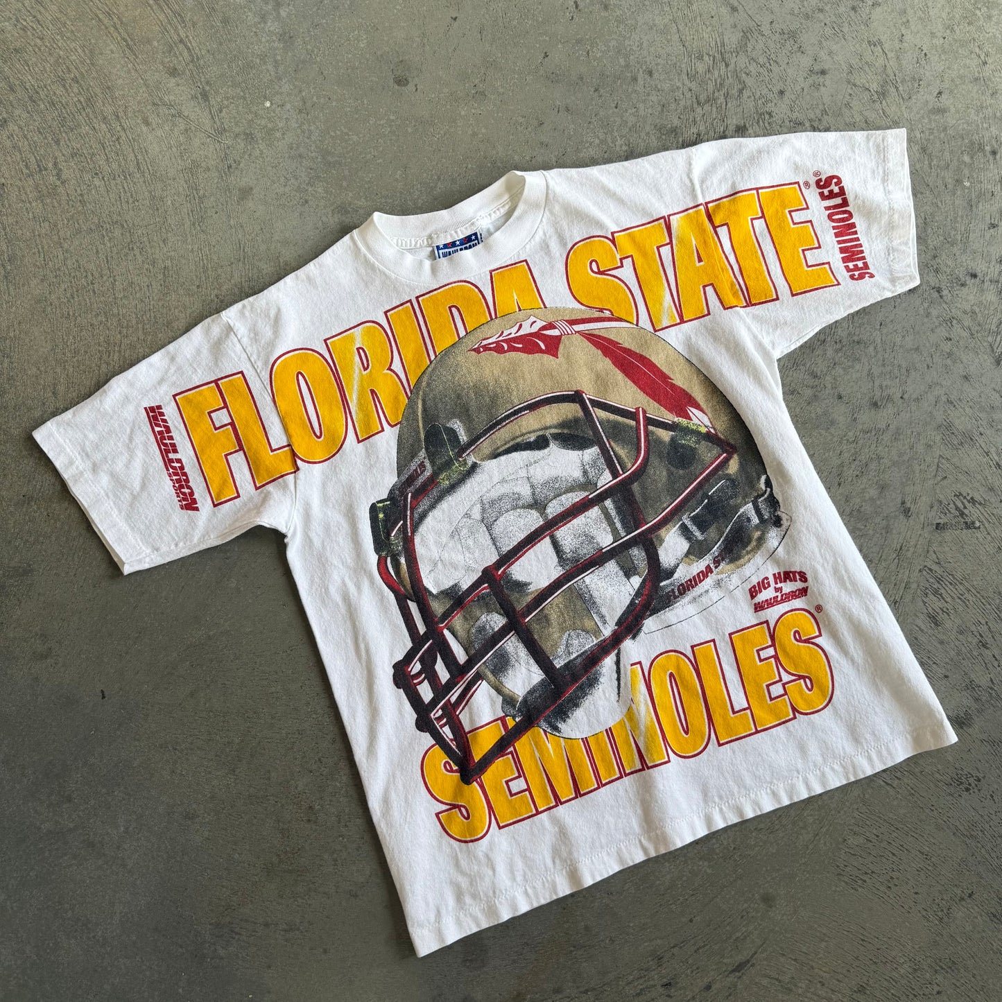 FSU White Wauldron Helmet Shirt