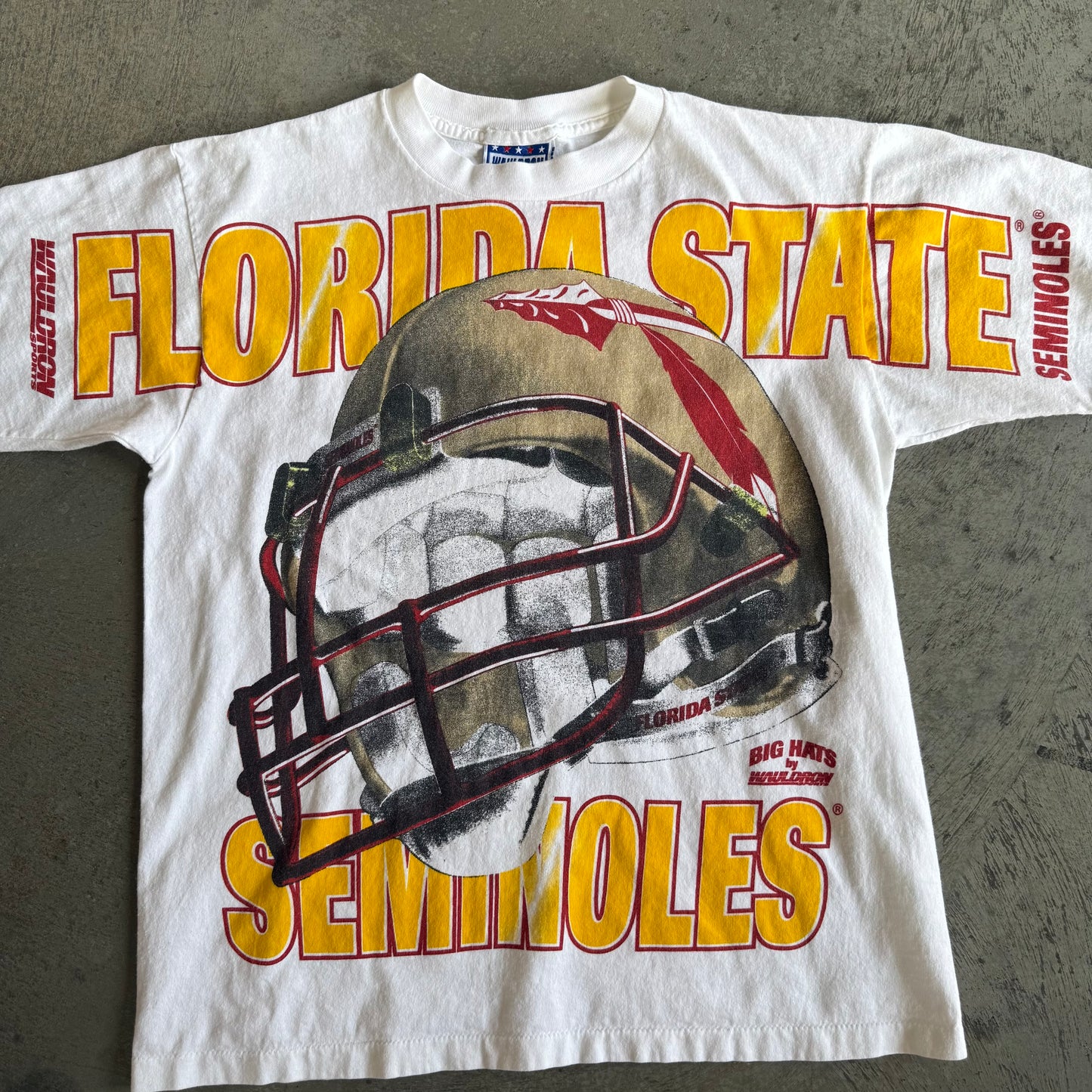 FSU White Wauldron Helmet Shirt