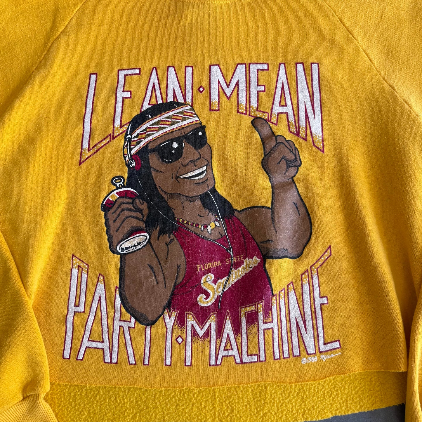 Lean Mean Party Machine Crop Sweatshirt