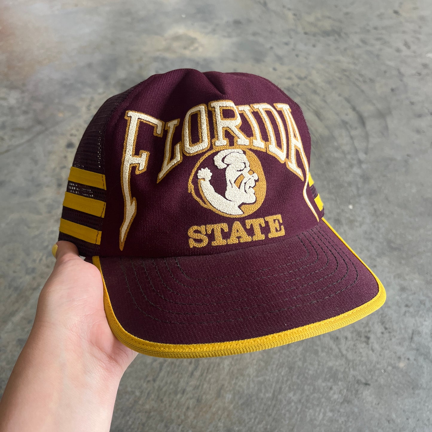 Florida State 3 Stripe Trucker Hat