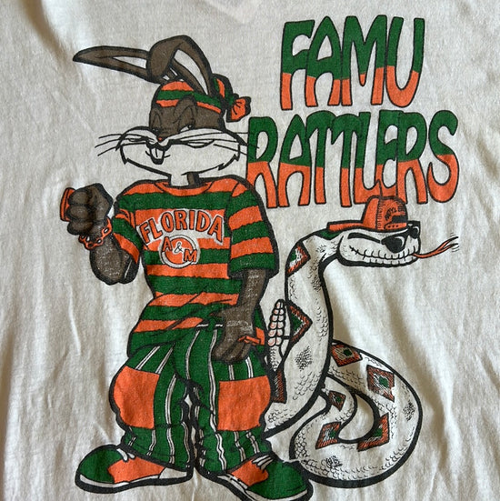 Load image into Gallery viewer, FAMU Black Bugs Bunny  T-Shirt - L (TRB)
