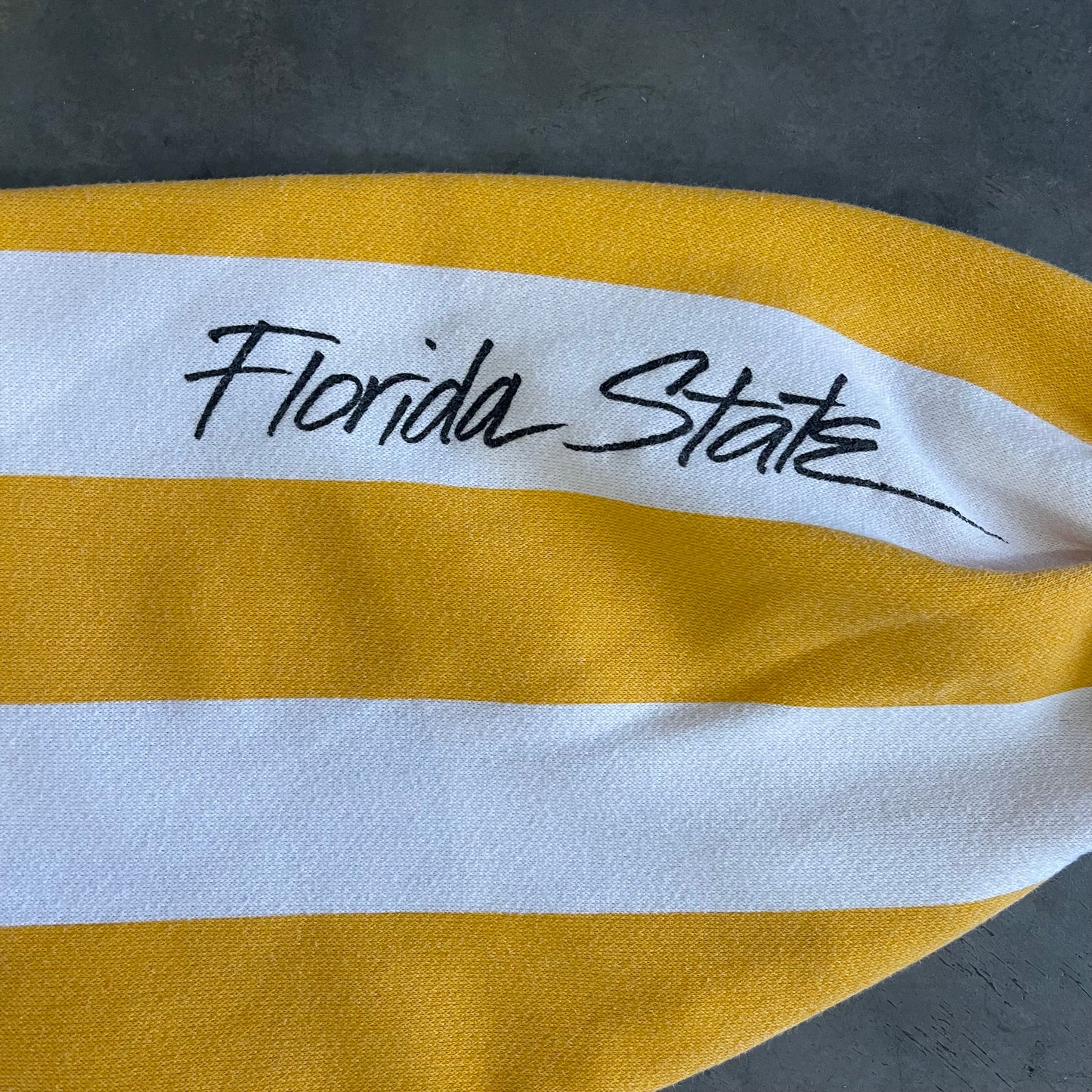 Florida State Gold Striped Crewneck