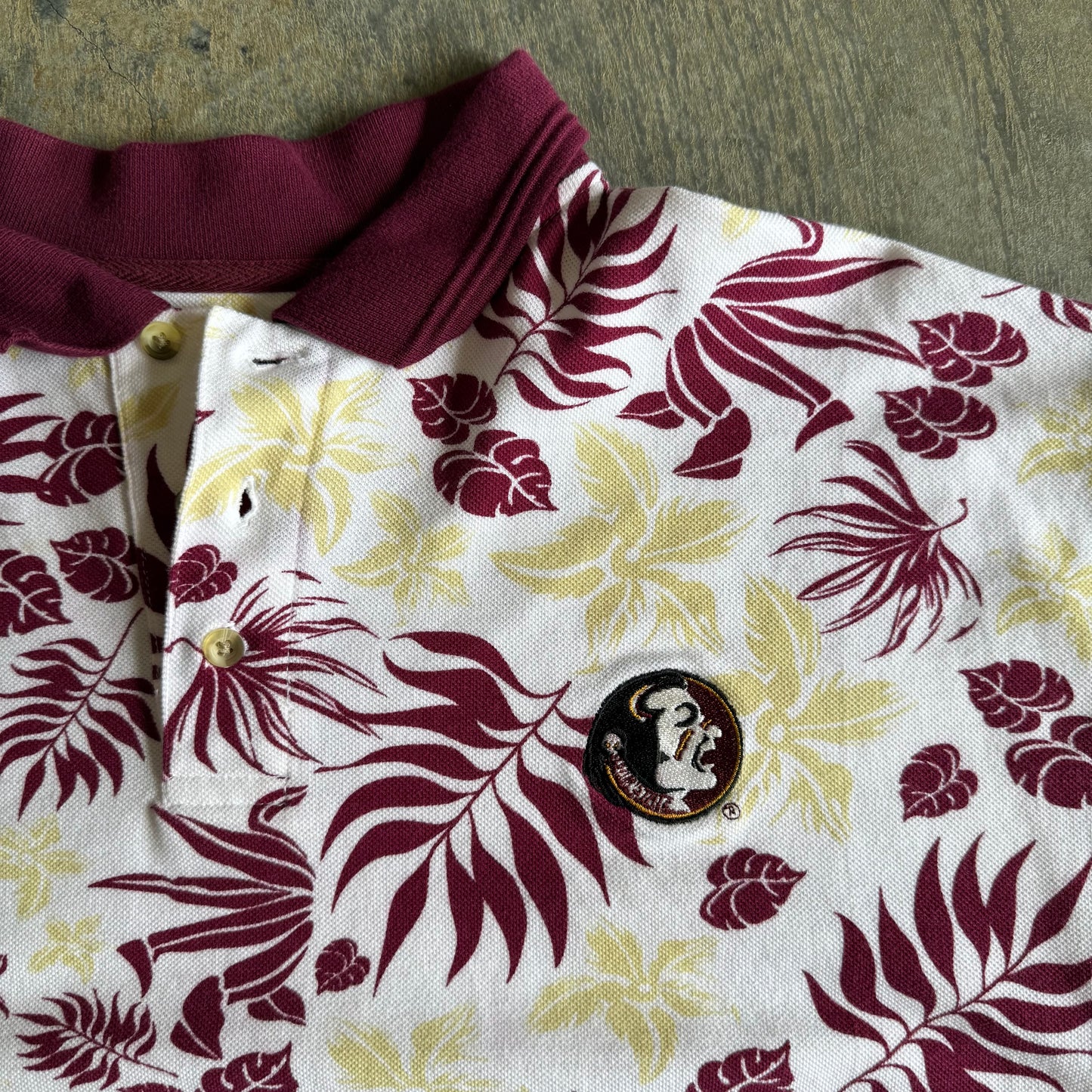 FSU Floral Polo Shirt (As-Is)