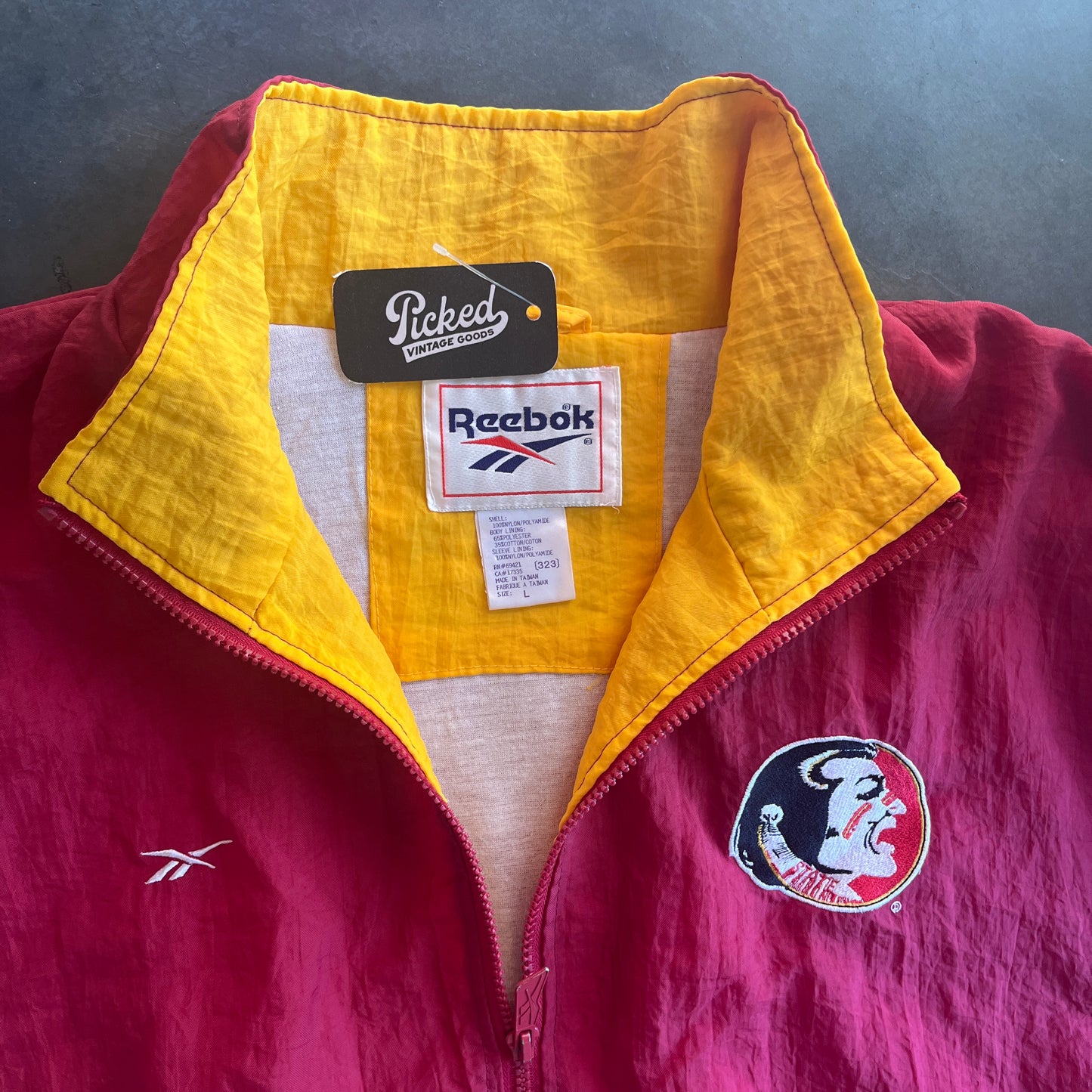 FSU Reebok Windbreaker Jacket