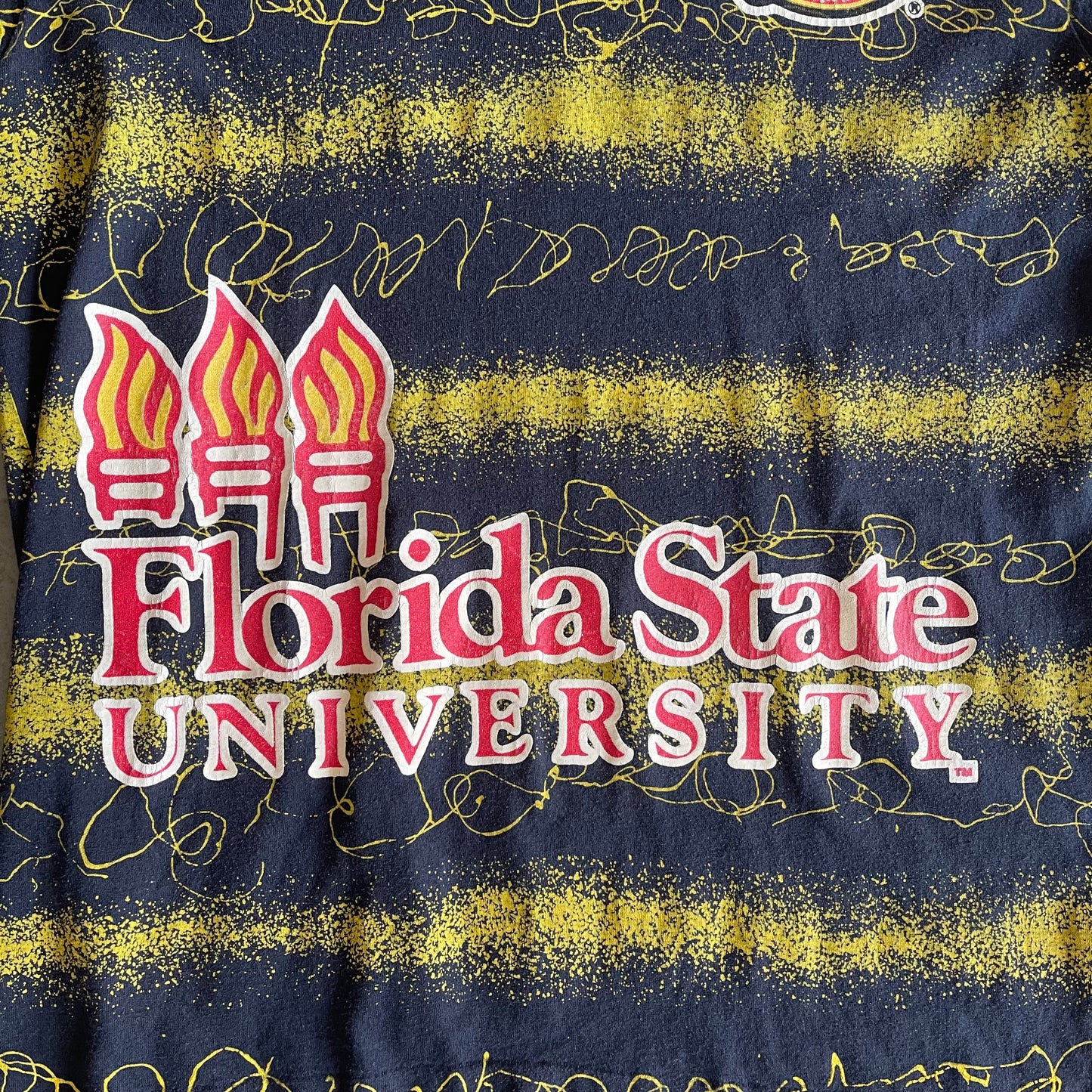FSU Yellow Striped Paint Shirt