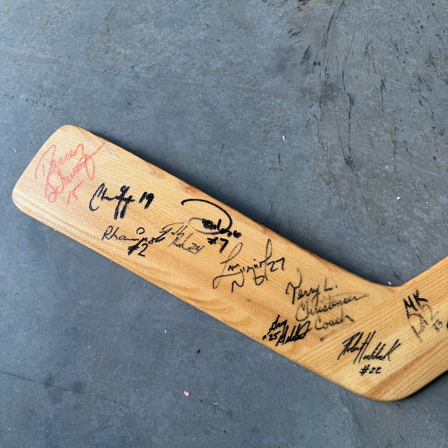Tallahassee Tiger Sharks Inaugural Season Signed Hockey Stick
