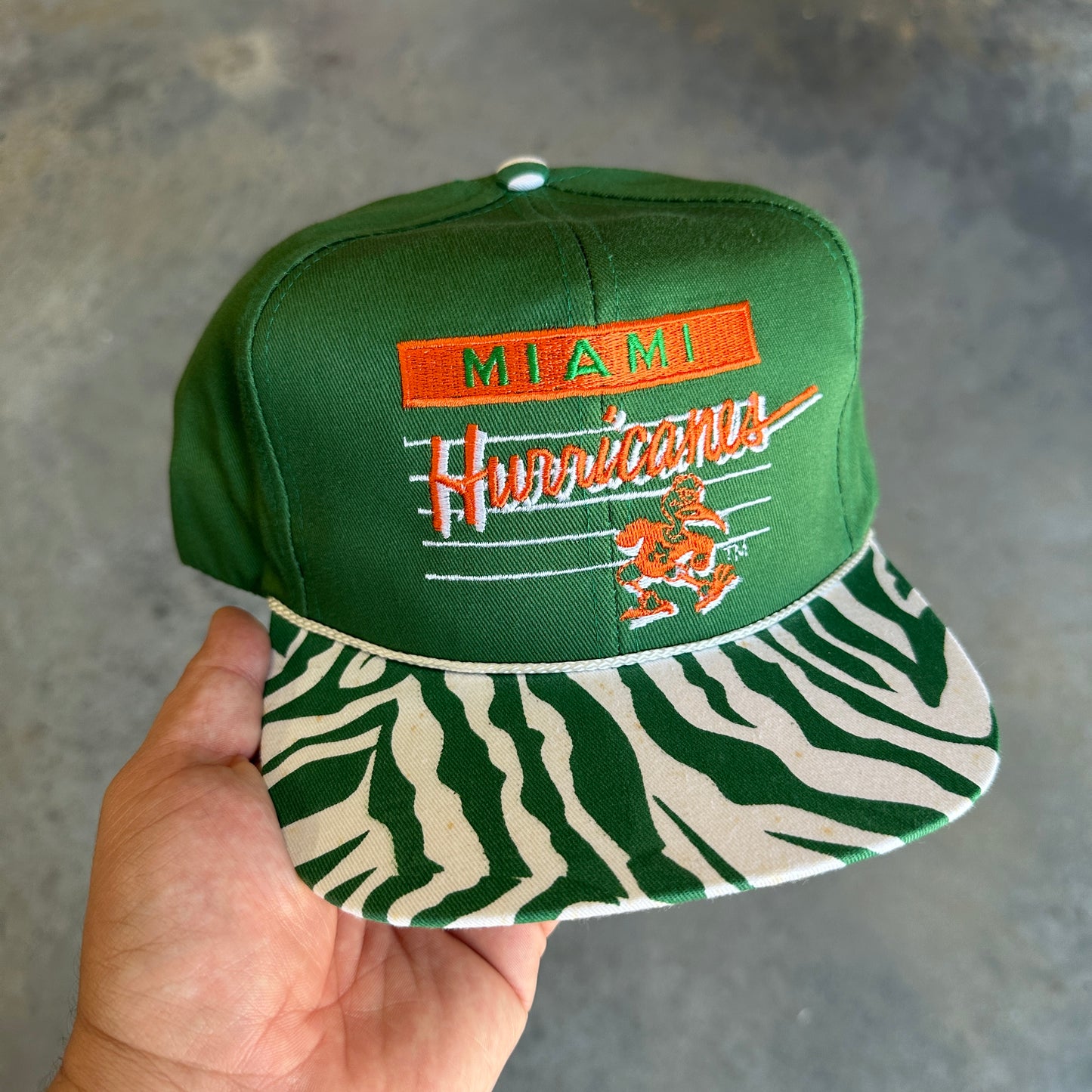 Miami Hurricanes Front Row Hat