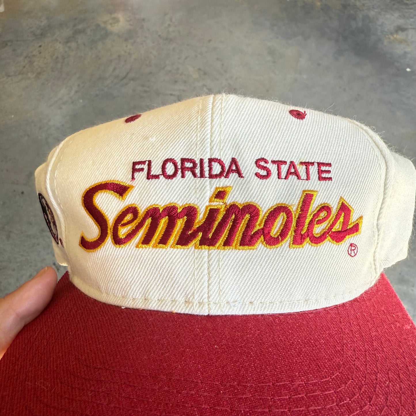 SS Double Line Script FSU Hat