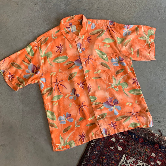 Orange Hawaiian Shirt - L