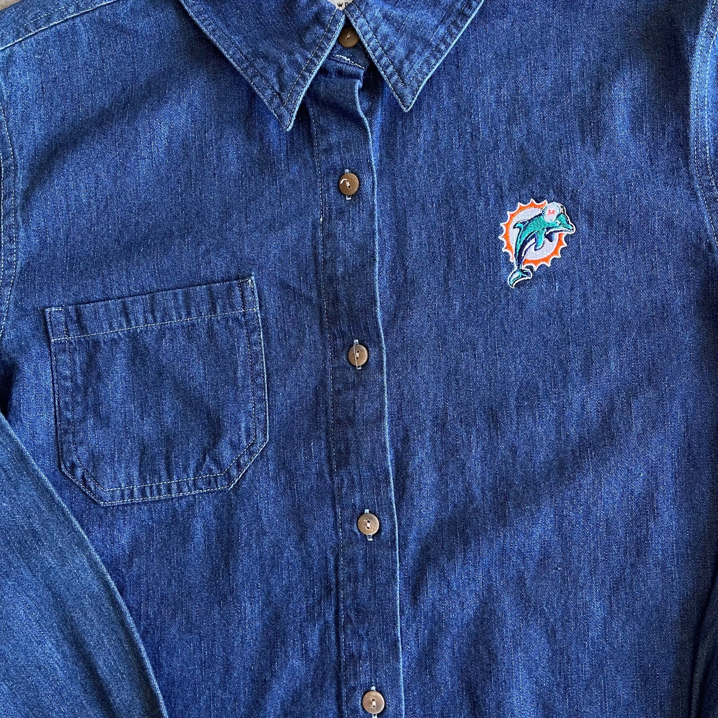 Miami Dolphins Denim Shirt