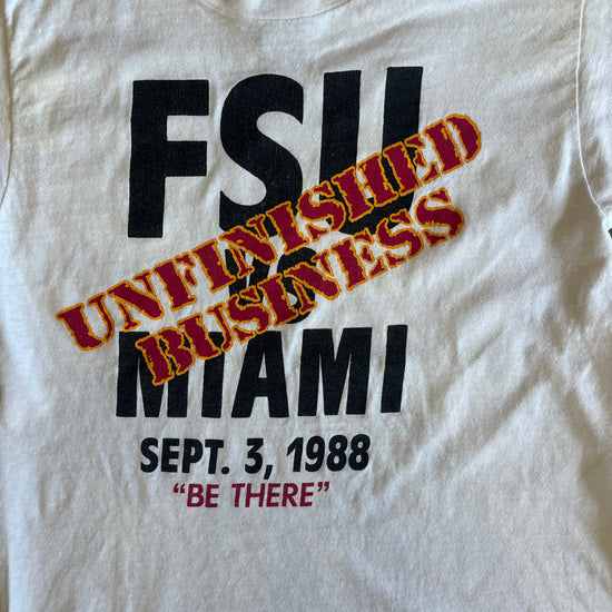 FSU vs Miami 1988 Unfinished Business Shirt