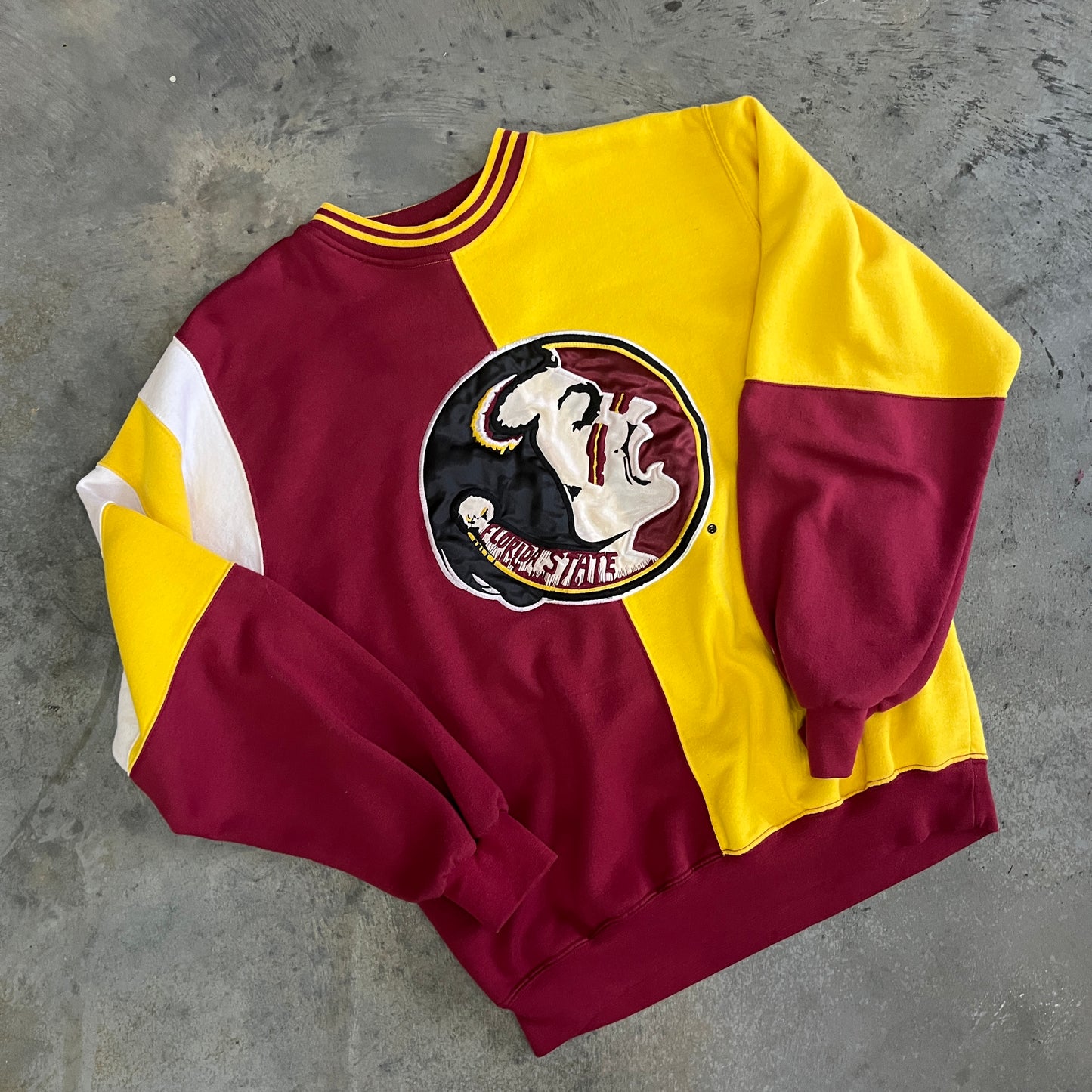 FSU Color Block Starter Crewneck