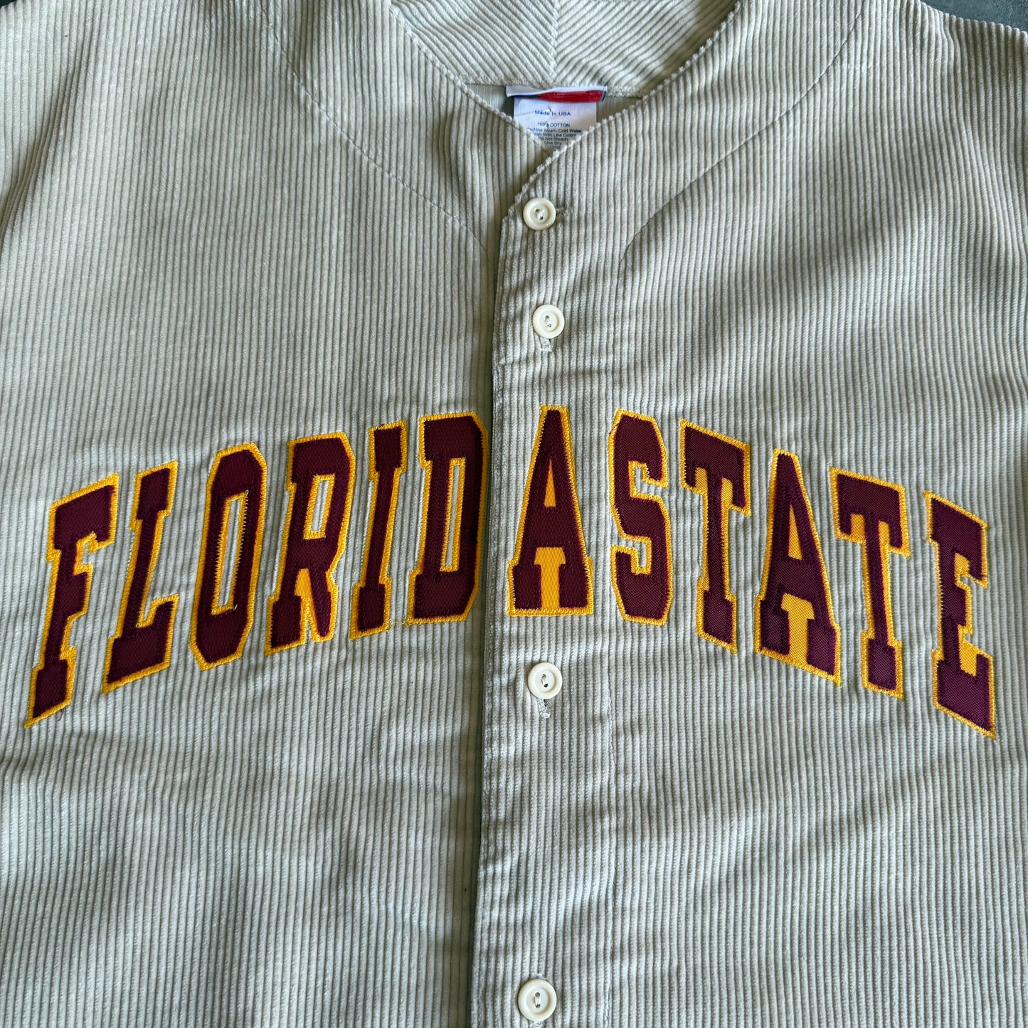 FSU Corduroy Baseball Jersey - XL