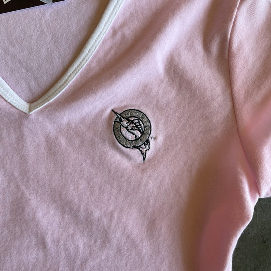 Baby Pink Florida Marlins Cap Sleeve Shirt