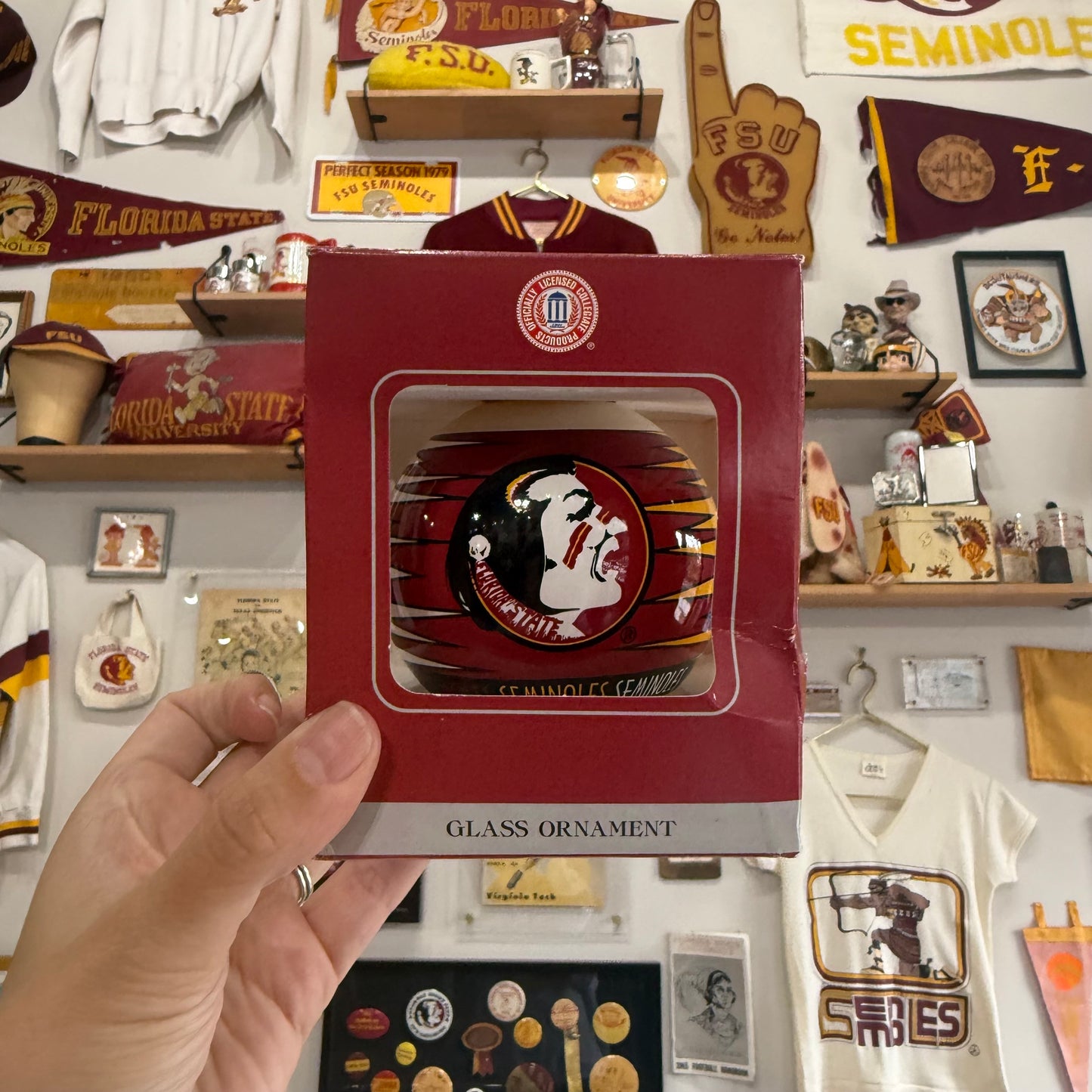 Seminoles Old Logo "Shockwave" Ornament