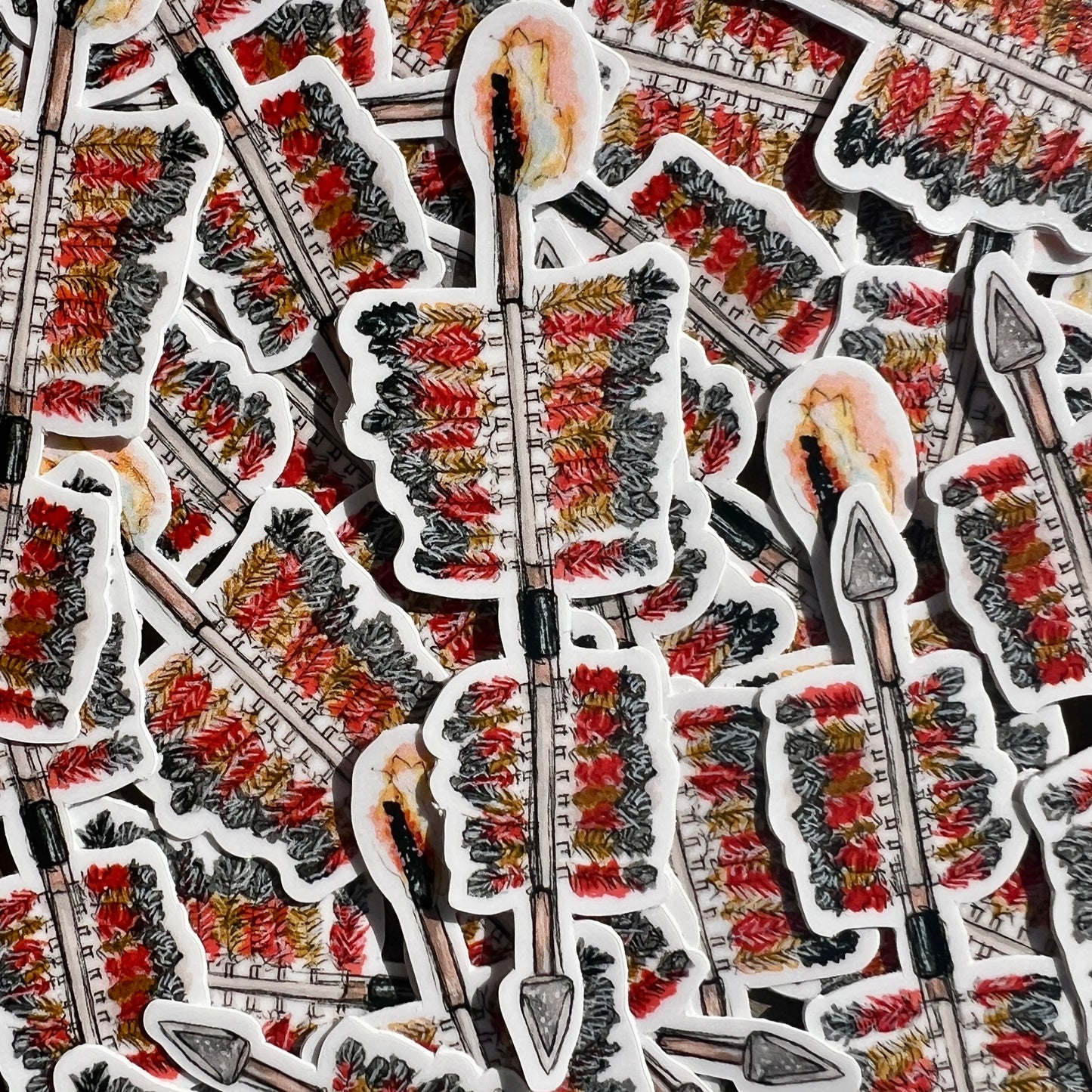 Large Transparent Spear Sticker (AXN)
