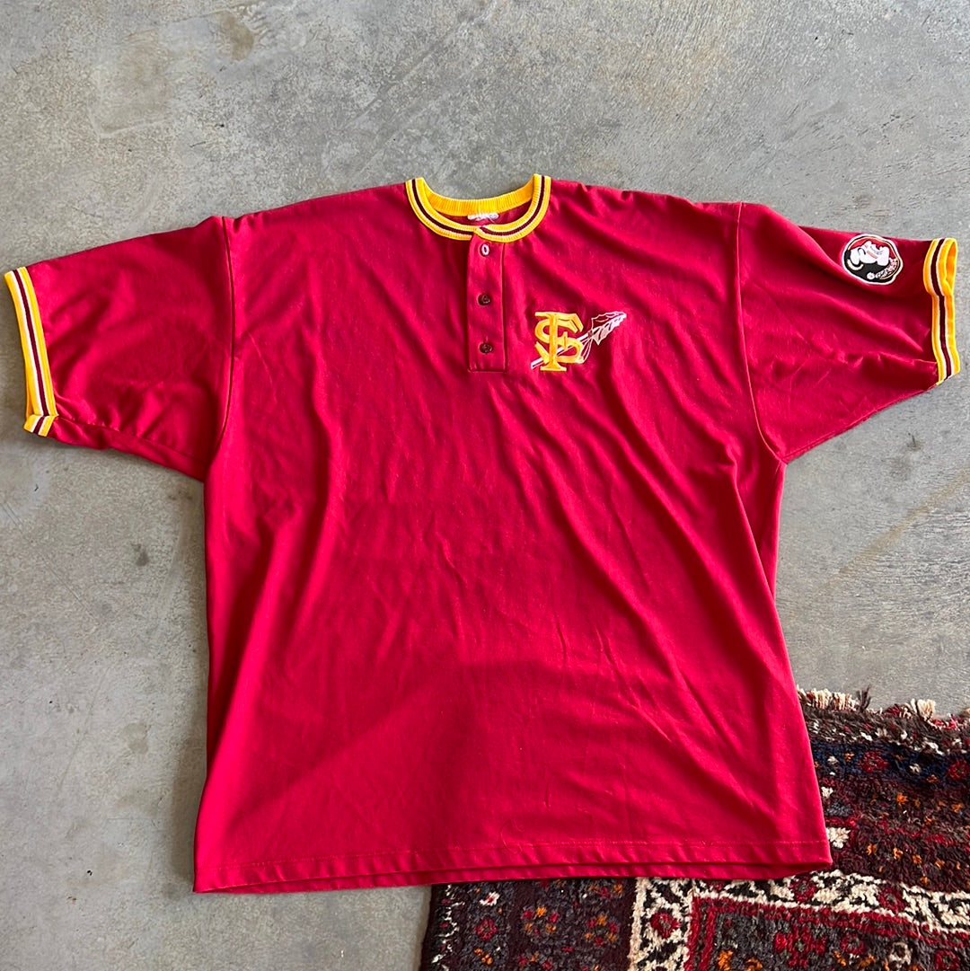 Load image into Gallery viewer, FSU &amp;quot;FS&amp;quot; Spear Henley Shirt - XXL
