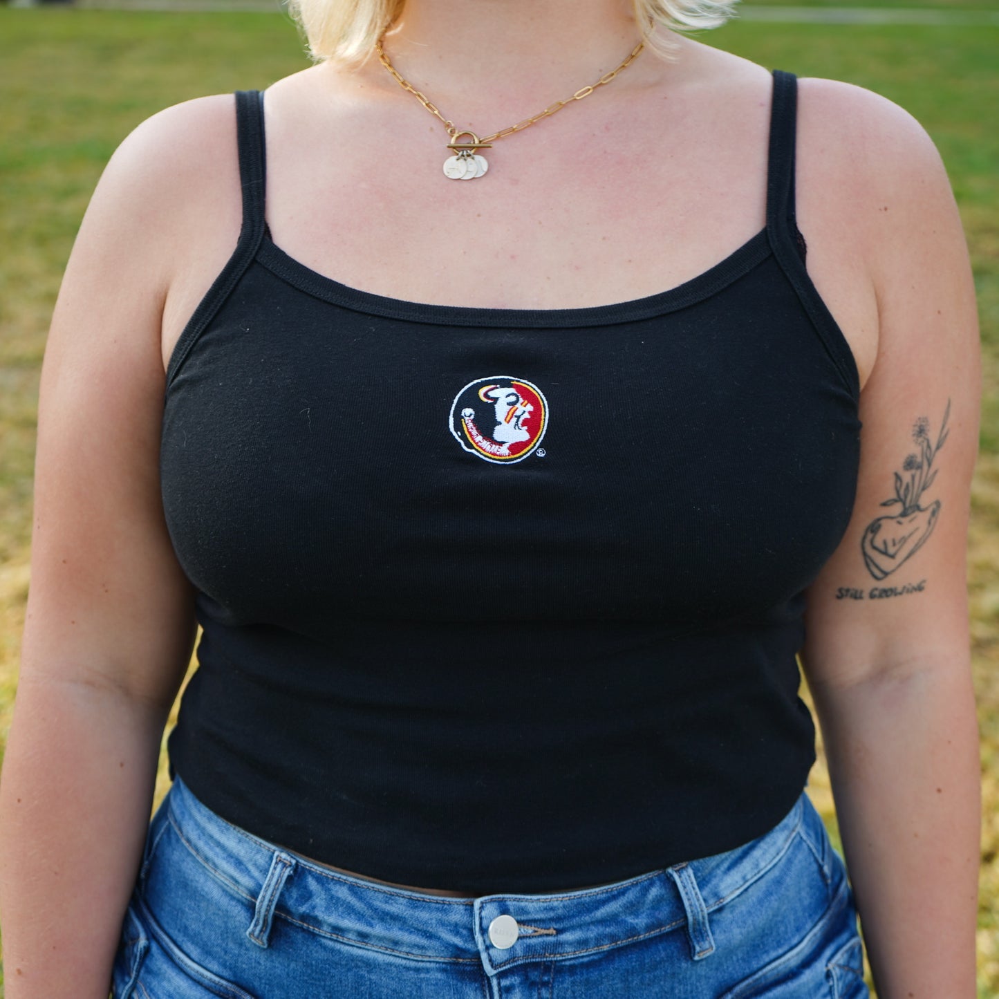 Florida State Old Logo Black Tank