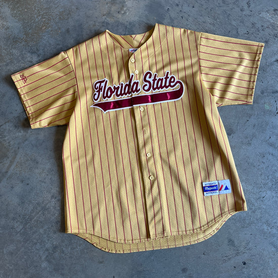 Gold FSU Majestic Baseball Jersey - XL
