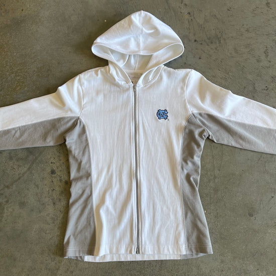 White & Grey Women's UNC Zip Up