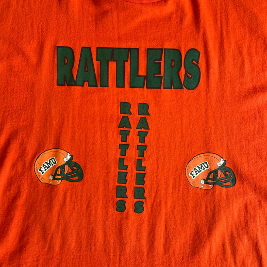 Rattlers Spell Out Helmet Shirt (Orange)- XL