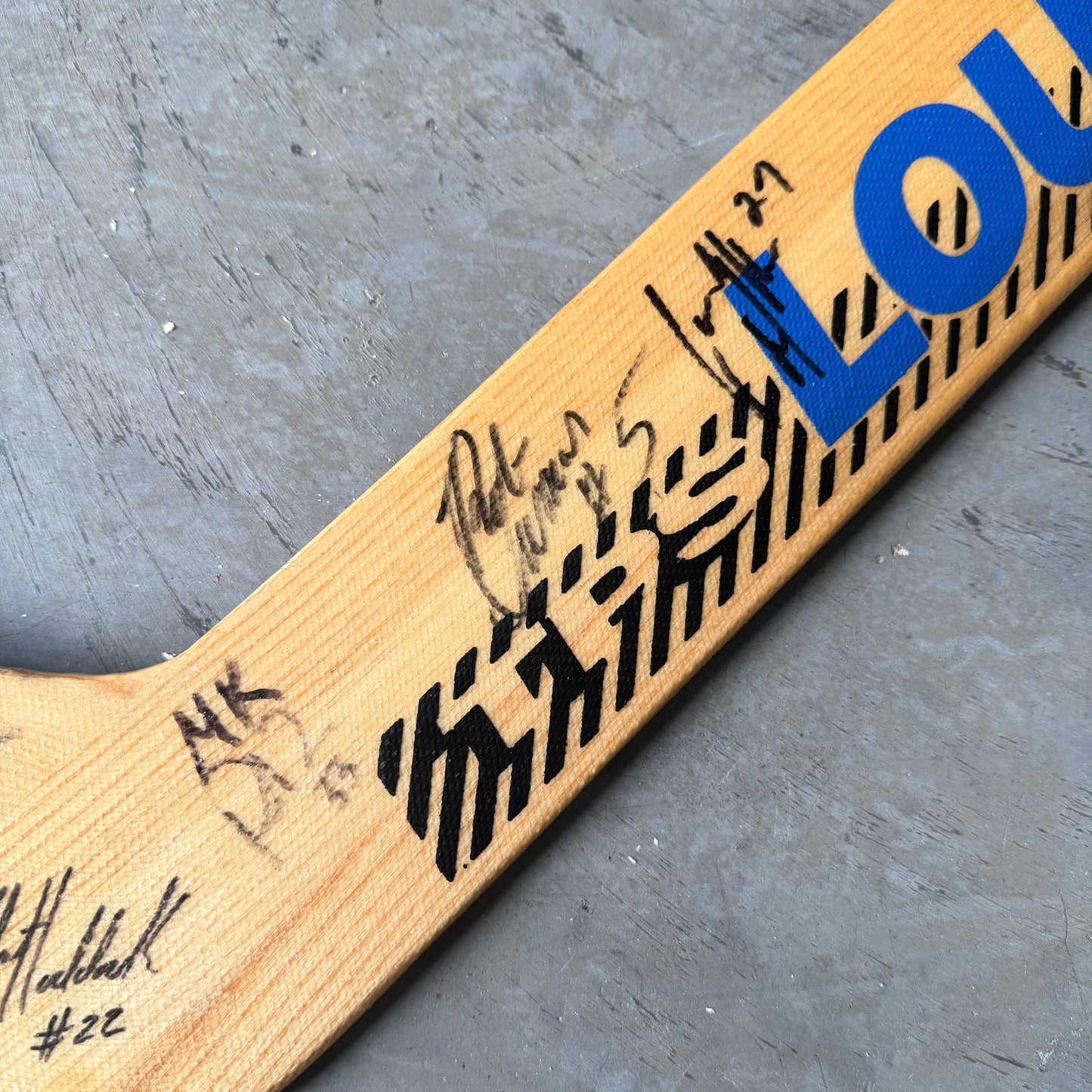 Tallahassee Tiger Sharks Inaugural Season Signed Hockey Stick