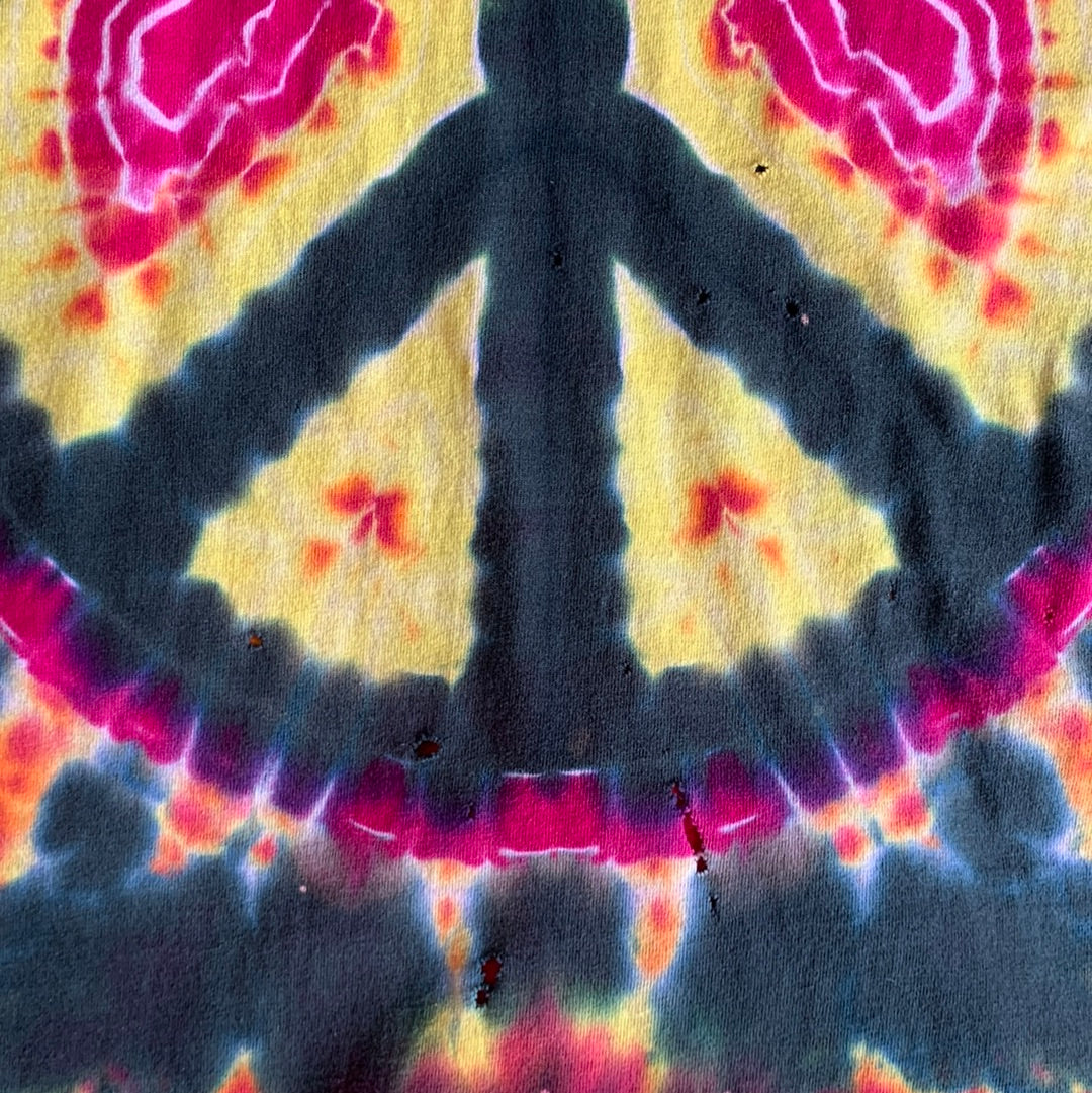 Tie Dye Peace Sign Shirt - XL (As-Is)
