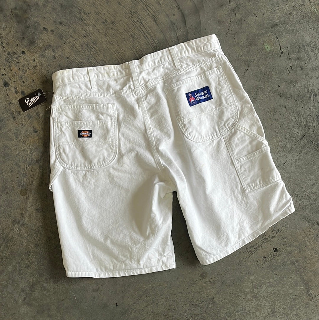 White Dickies Shorts - 36