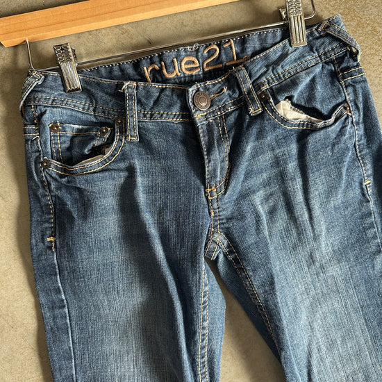 Y2K Rue 21 Stitched Pocket Jeans - 24x29