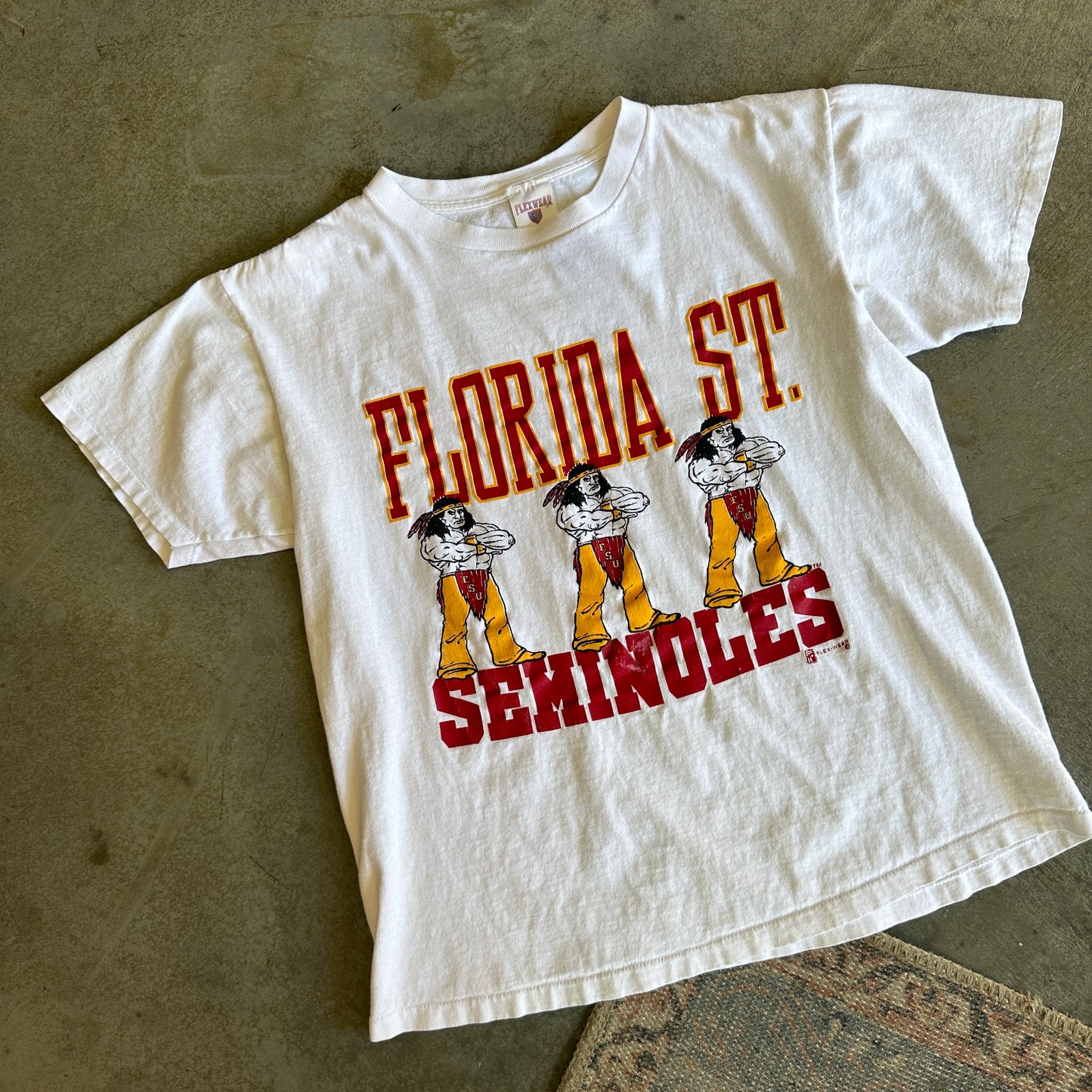 Florida State Seminoles Noles Football Vintage White T-Shirt