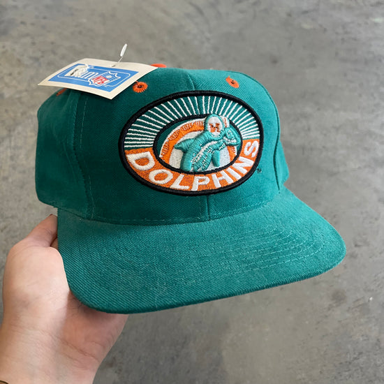 Dolphins Puffy Print Logo Hat