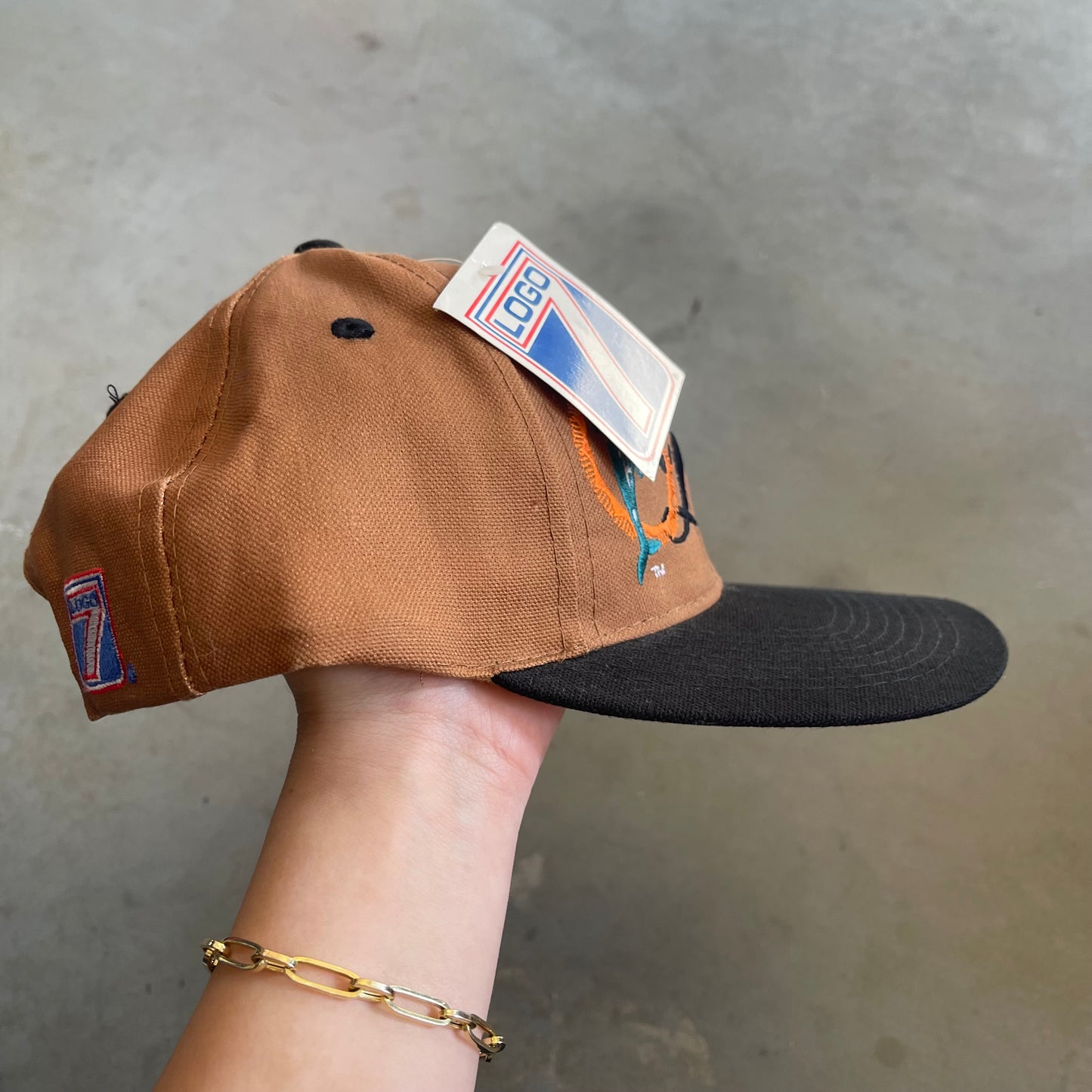 Miami Dolphins Brown Logo 7 Hat