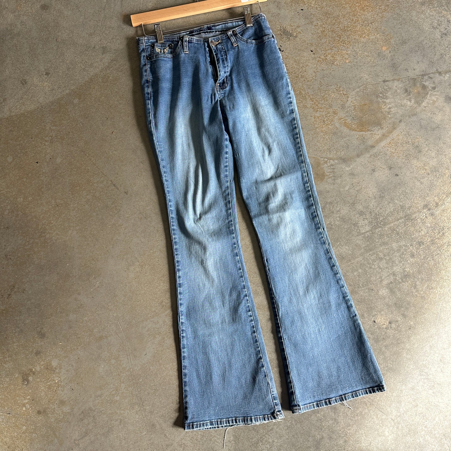 Y2K Low Rise Angel Jeans - 25x29