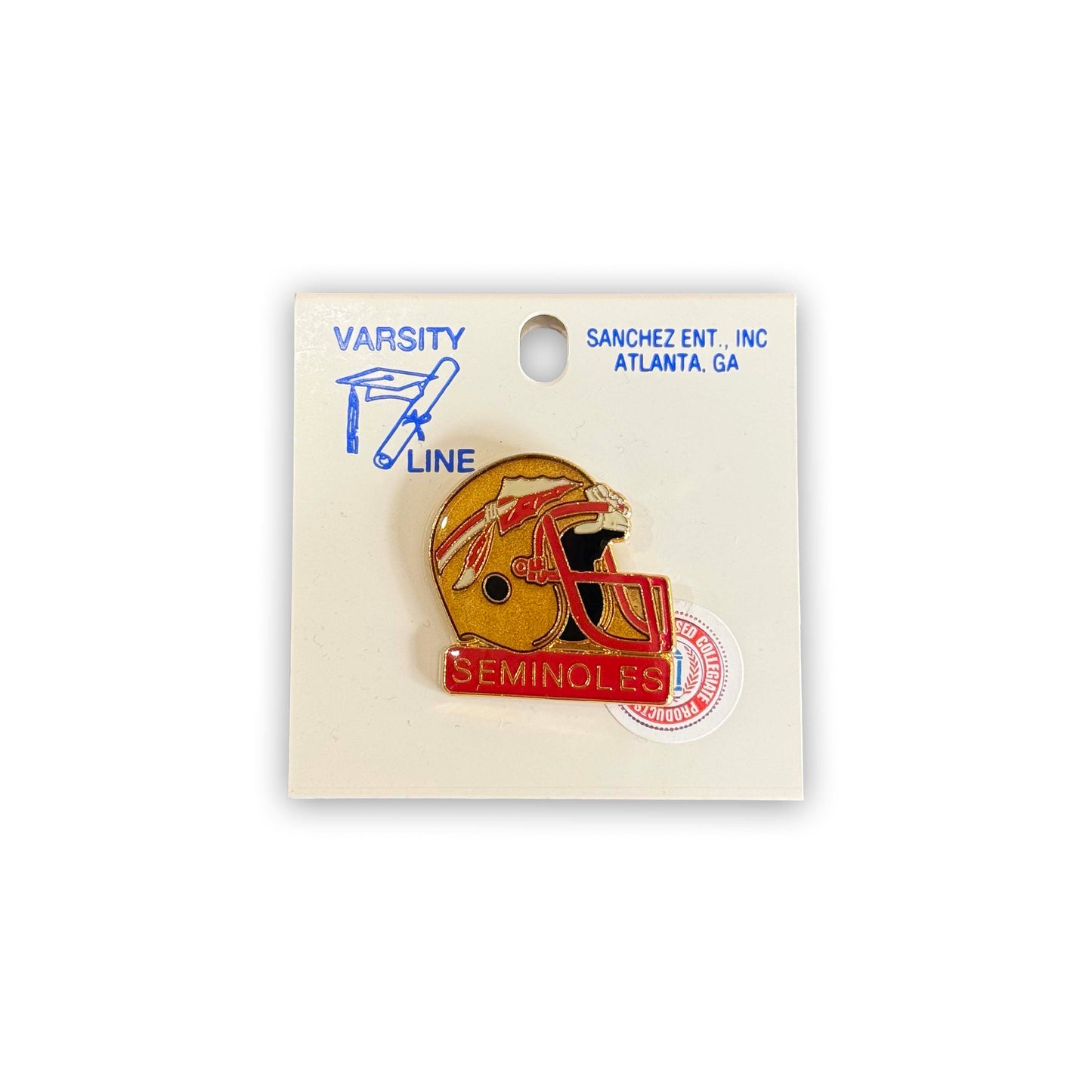 FSU Football Helmet Varsity Lines Pin