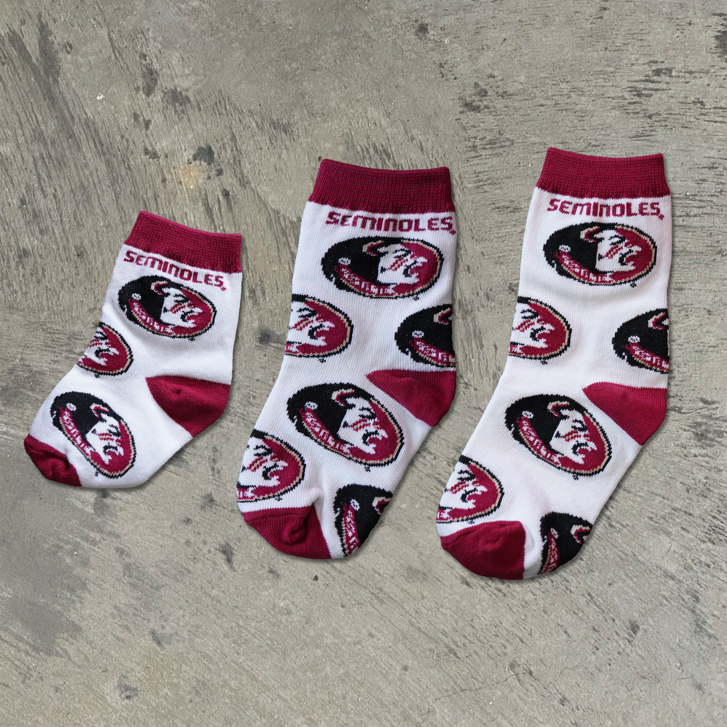 Kid's Knit Old Logo FSU Socks