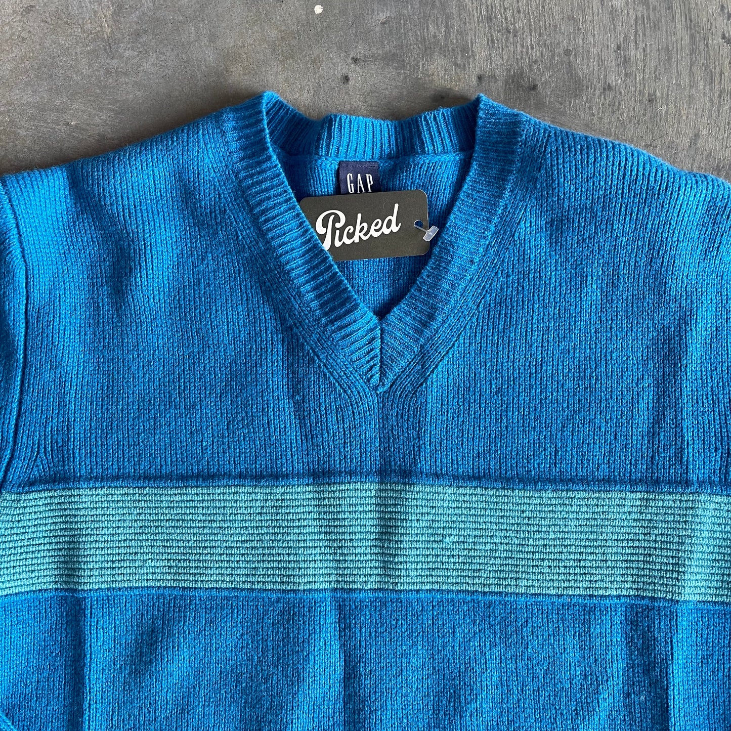 GAP Blue Colorblock Sweater