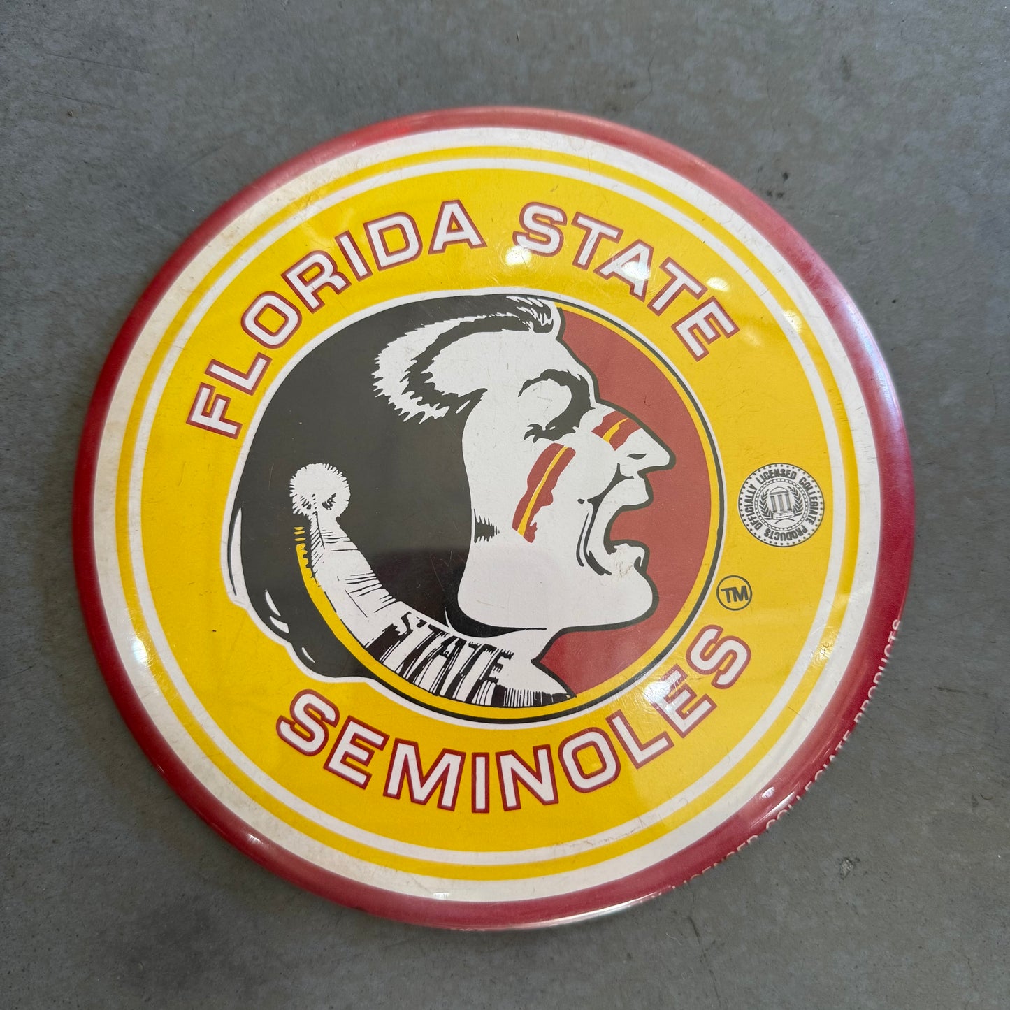 Large FS Seminoles Pinback Button