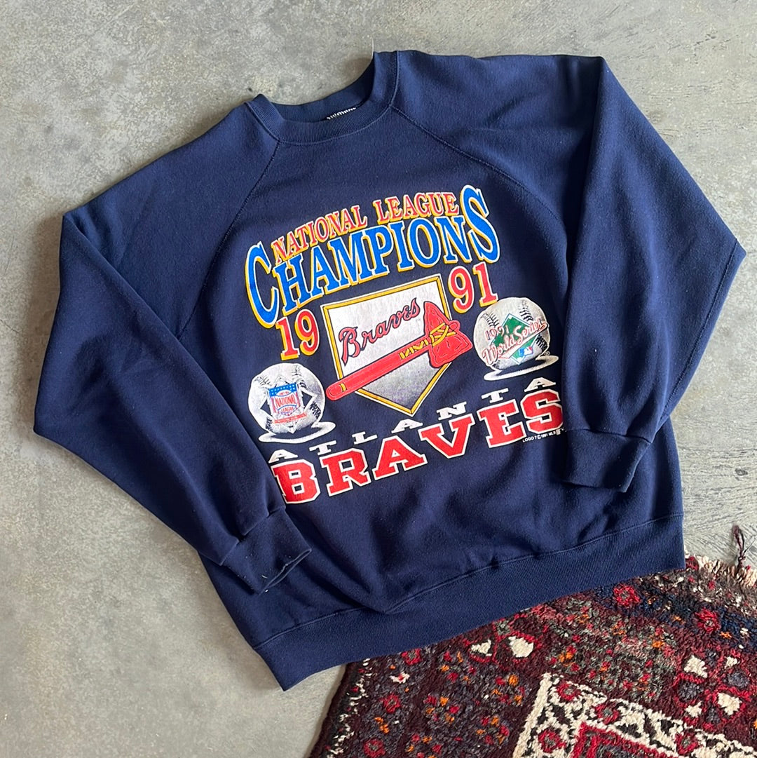 Atlanta Braves 1991 NL League Champs Sweatshirt - L