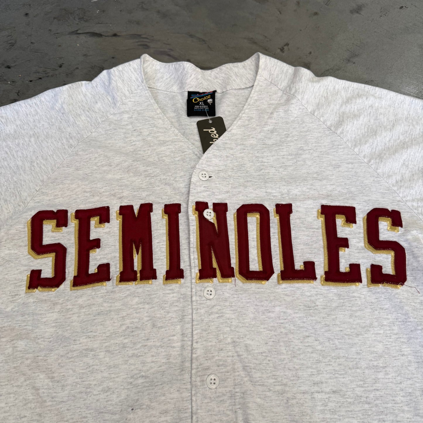 Seminoles Cotton Baseball Jersey