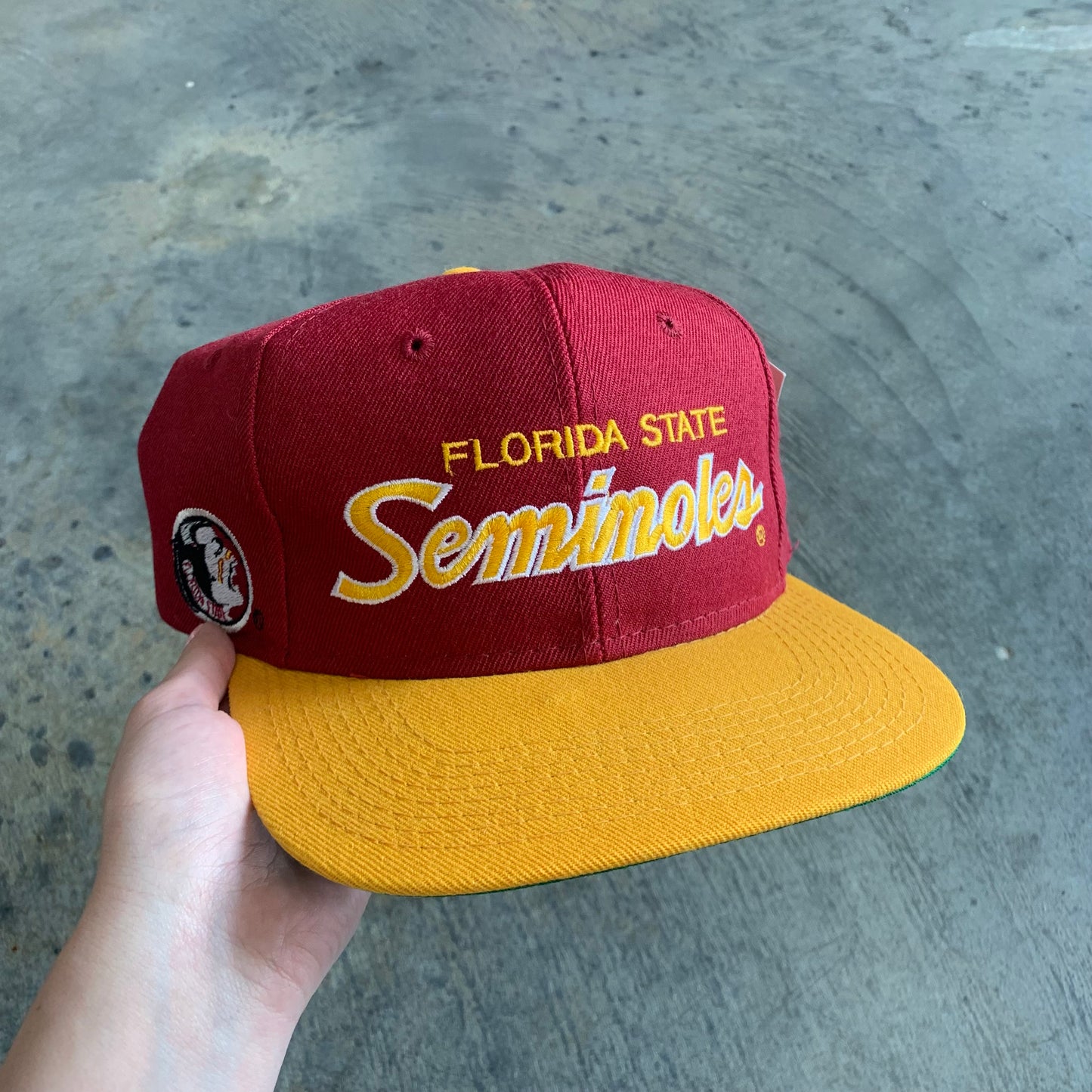 FSU Sports Specialties Double Line Script Hat (Garnet Dome)