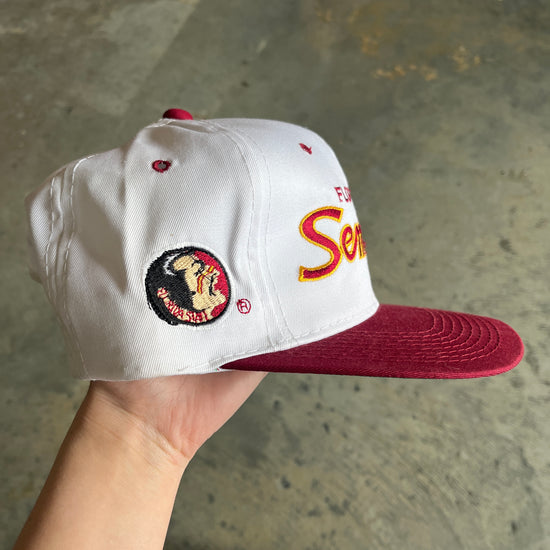 FSU Sports Specialties Double Line Script Hat (White Dome)