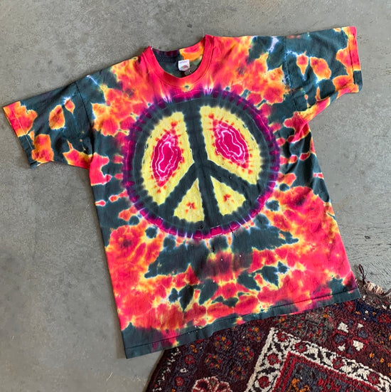 Tie Dye Peace Sign Shirt - XL (As-Is)
