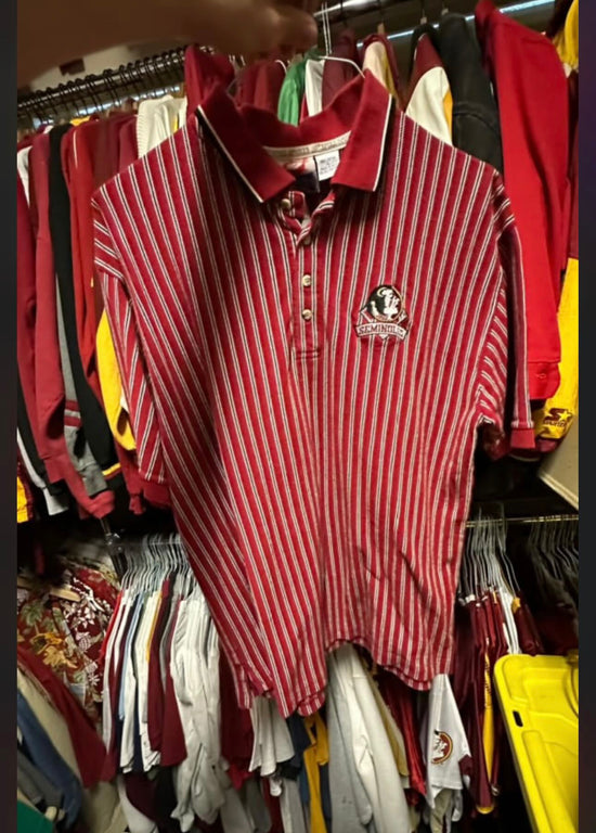 FSU Spike Sports Striped Polo