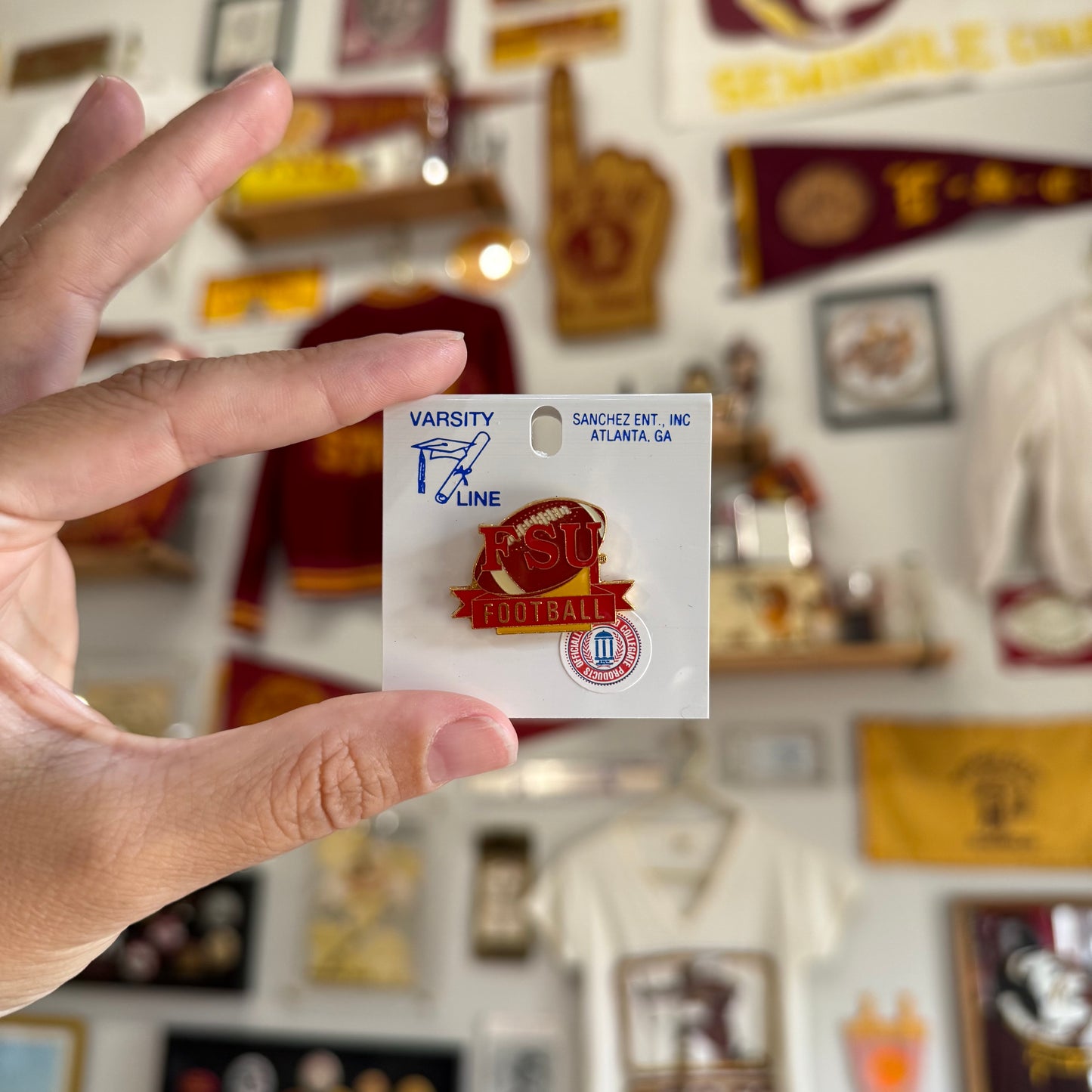 FSU Football Varsity Lines Pin