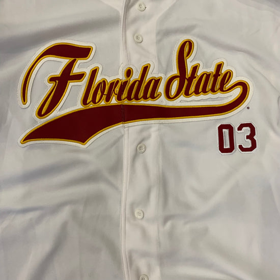 FSU White Starter Baseball Jersey