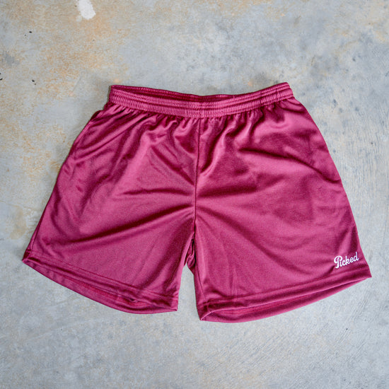 Load image into Gallery viewer, Picked Garnet Pique Mesh Shorts 5.5&amp;quot;
