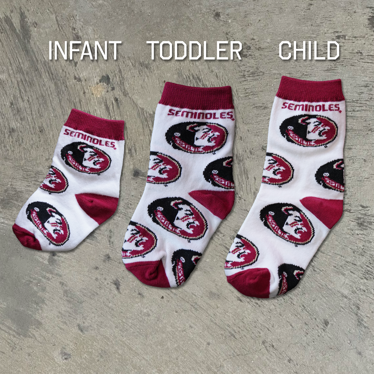 Kid's Knit Old Logo FSU Socks