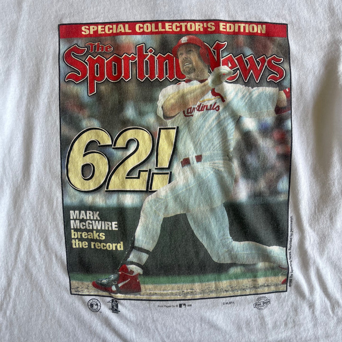 Mark McGwire 62 Home Runs Shirt