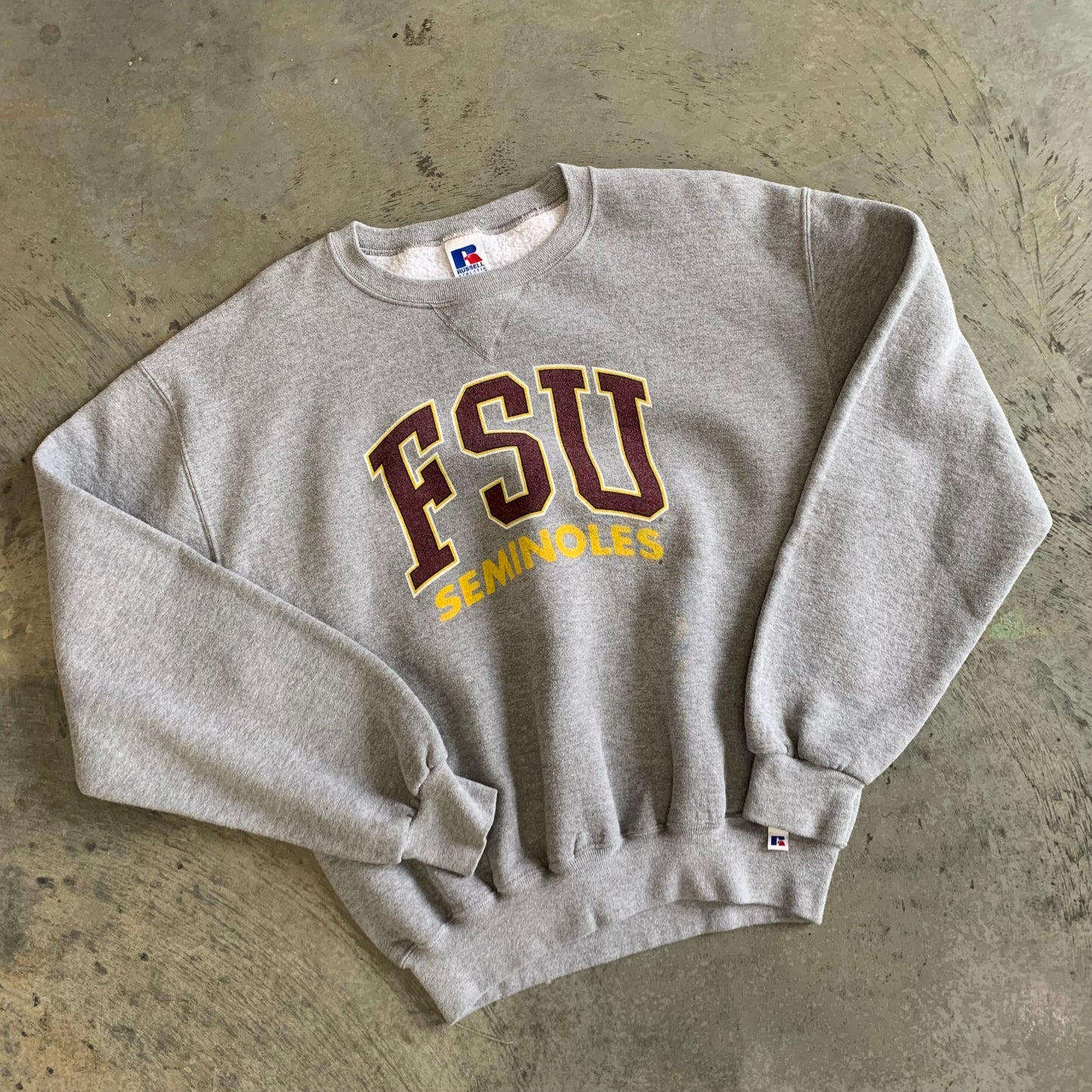 FSU Grey Russell Crewneck