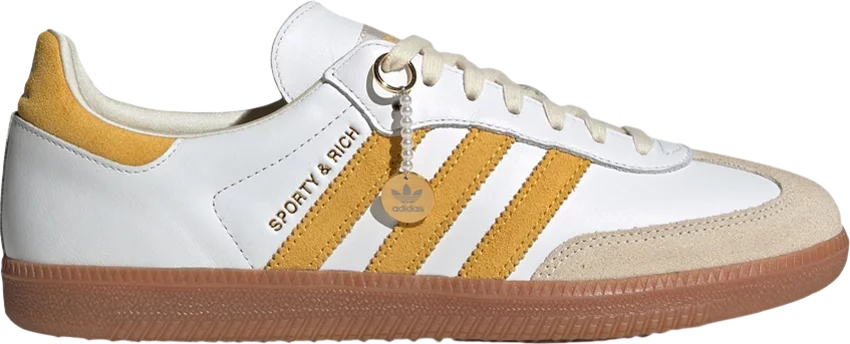 Sporty and Rich Adidas Samba OG White Gold Picked